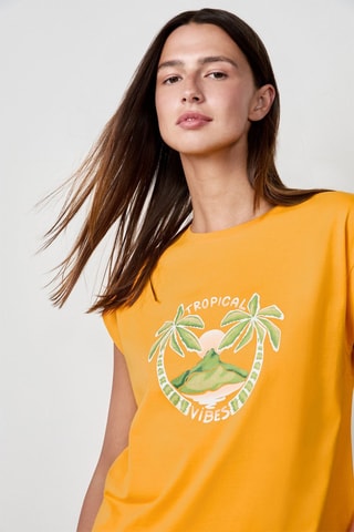 Camiseta Craty Retreat - Naranja