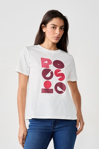 T-shirt Vintage St Tropez - Bianco e rosa