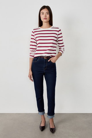 Camiseta Indispensables - Blanco y burdeos