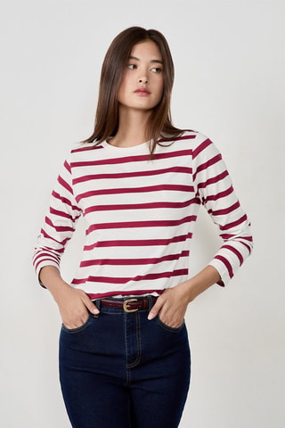 Camiseta Indispensables - Blanco y burdeos