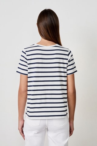 Camiseta Indispensables - Blanco y azul marino
