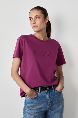Camiseta Marche aux Fleurs - Burdeos
