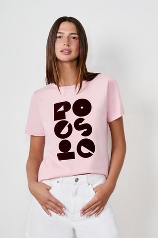 T-shirt Vintage St Tropez - Rosa