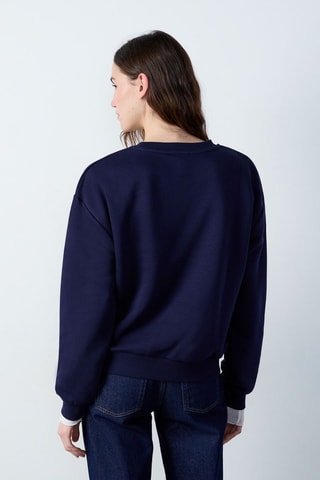 Sweat Essentiel - Azul-marinho e branco