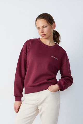 Sudadera Abstract Poetry - Burdeos