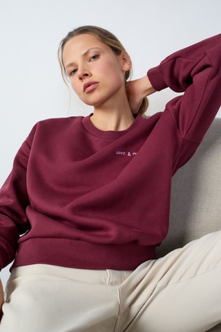 Sudadera Abstract Poetry - Burdeos