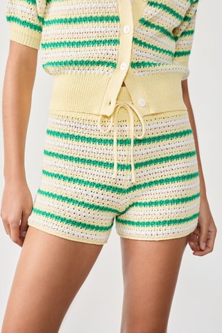 Short Vintage St Tropez - Amarillo y verde claro