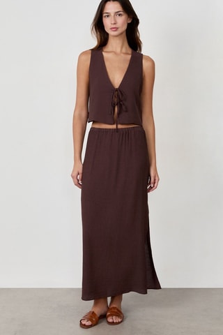 Saia comprida Timeless Summer - Castanho