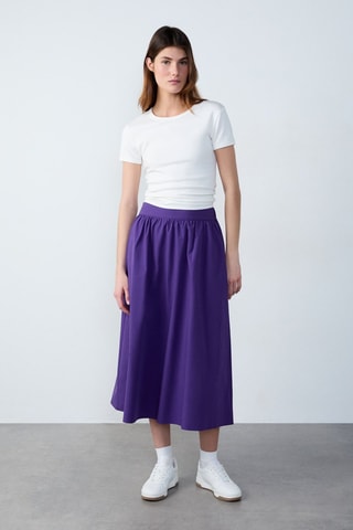 Saia midi Afternoon Light - Violeta