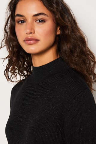 Vestido-camisola em lã - Preto