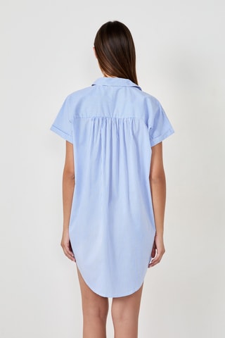 Camisa de noite - Azul-claro