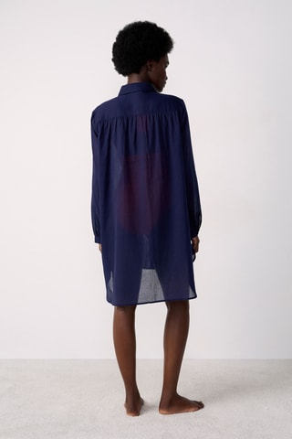 Vestido-camisa - Azul-marinho