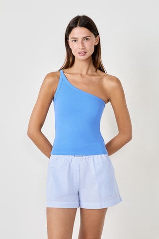 Top asimmetrico - Azzurro
