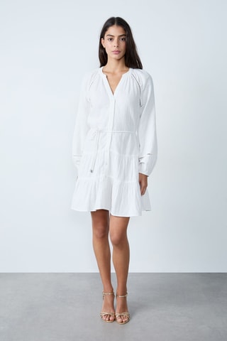 Vestido camisero - Crudo