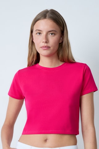 T-shirt cropped - Rosa
