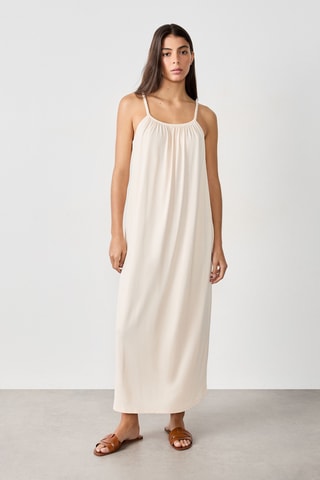 Vestido comprido - Bege