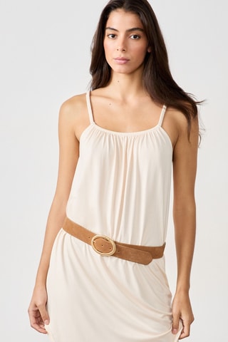 Vestido comprido - Bege
