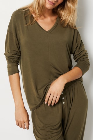 T-shirt pigiama Mody -  Kaki