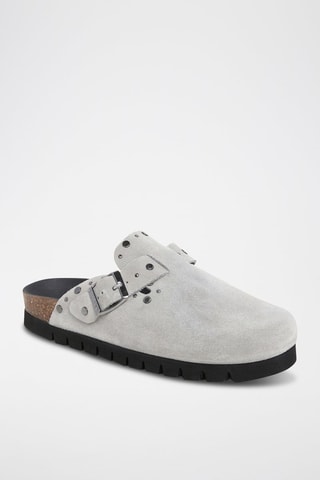 Leren Clogs - Grijs