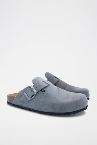Nubuck Clogs Rosso Grijs