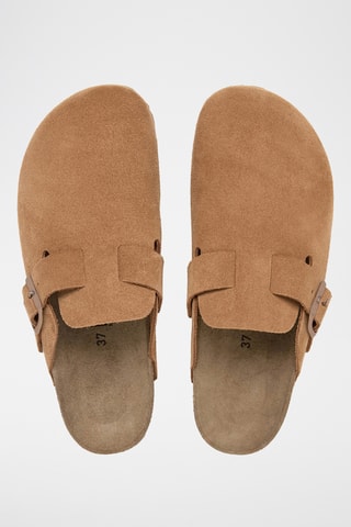 Leren Clogs - Lichtbruin