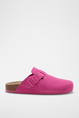 Nubuck Clogs - Fuchsia