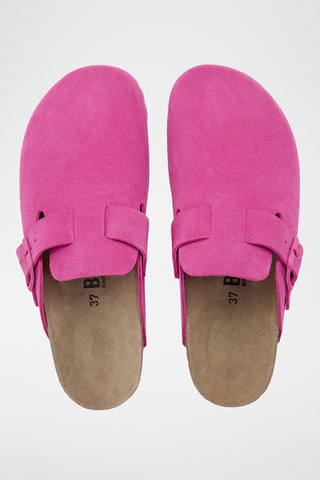 Nubuck Clogs - Fuchsia