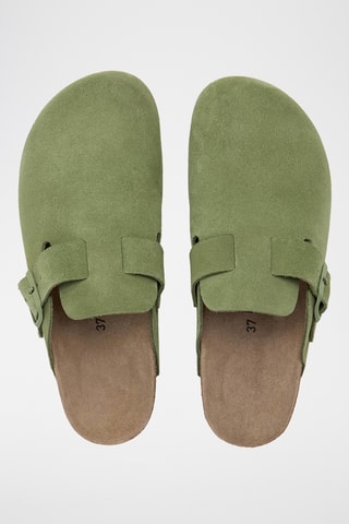 Nubuck Clogs - Olijfgroen