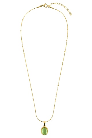 Collier - Plaqué or jaune et quartz