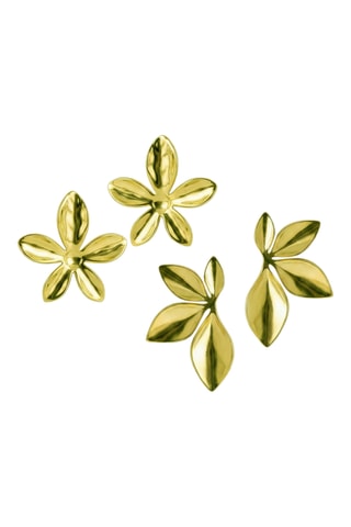 Boucles d'oreilles et puces - Plaqué or jaune