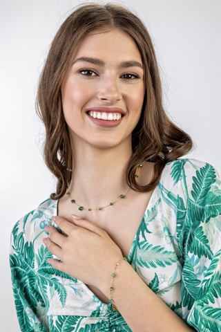 Armband - Doublé goud en Agaten  Emily Westwood - Emily Westwood
