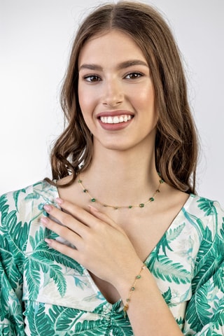 Armband - Doublé goud en Agaten  Emily Westwood - Emily Westwood