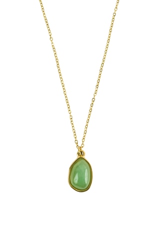 Collier - Plaqué or jaune et quartz