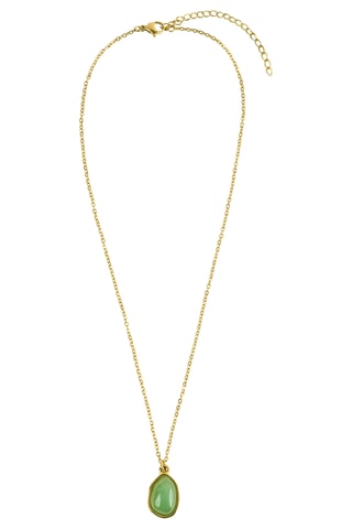 Collier - Plaqué or jaune et quartz