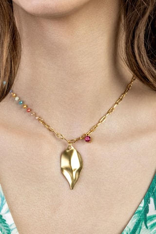 Collier Reagan - Acier inoxydable & cristal