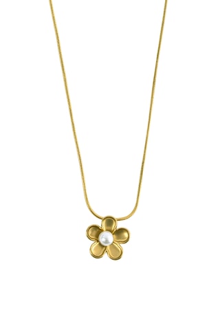 Collier - Plaqué or jaune et perles de culture d'eau douce