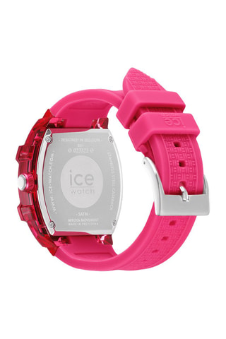Reloj de cuarzo de silicona ICE Boliday - Rosa y plateado