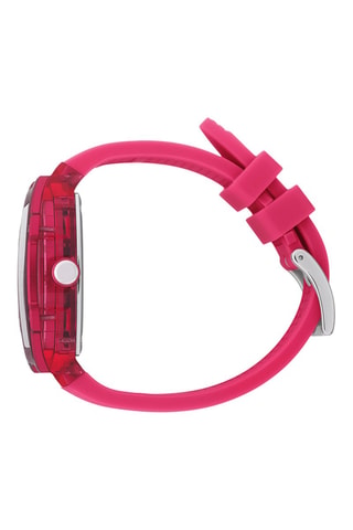 Reloj de cuarzo de silicona ICE Boliday - Rosa y plateado