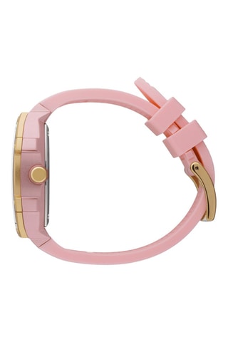 Reloj de cuarzo de silicona ICE Boliday - Rosa y dorado