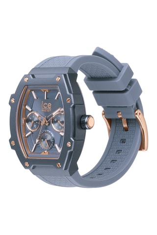 Reloj de cuarzo de silicona ICE Boliday - Azul y rosa dorado