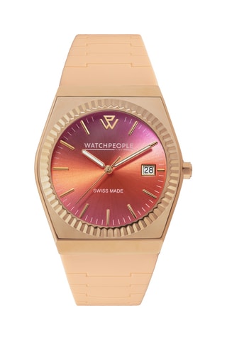 Reloj de cuarzo de silicona - Dorado