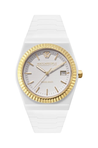 Reloj de cuarzo de silicona - Blanco