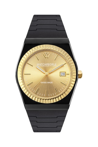 Reloj de cuarzo de silicona - Negro