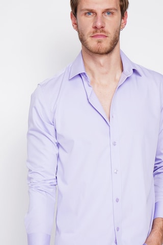 Camicia taglio dritto in bambù - Viola