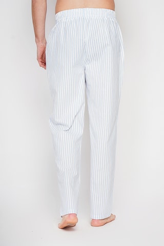 Pantaloni straight in lino - Blu