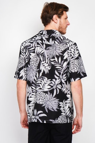 Camicia in lino - Nero e bianco