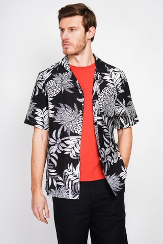 Camicia in lino - Nero e bianco