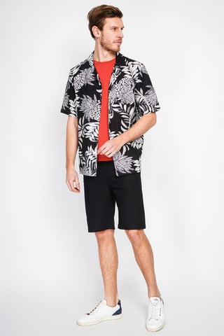 Camicia in lino - Nero e bianco