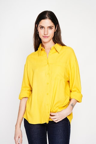 Camicia in lino - Arancione