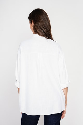 Chemisier en lin - Blanc